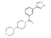 4-{1-[3-(1H-pyrazol-4-yl)benzoyl]piperidin-4-yl}thiomorpholine