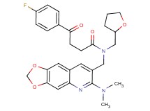 N-{[6-(dimethylamino)[1,3]dioxolo[4,5-g]quinolin-7-yl]methyl}-4-(4-fluorophenyl)-4-oxo-N-(tetrahydro-2-furanylmethyl)butanamide