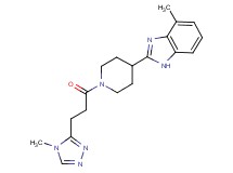 4-methyl-2-{1-[3-(4-methyl-4H-1,2,4-triazol-3-yl)propanoyl]-4-piperidinyl}-1H-benzimidazole