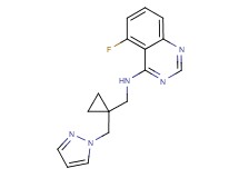 5-fluoro-N-{[1-(1H-pyrazol-1-ylmethyl)cyclopropyl]methyl}quinazolin-4-amine
