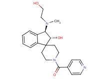(2R*,3R*)-3-[(2-hydroxyethyl)(methyl)amino]-1'-isonicotinoyl-2,3-dihydrospiro[indene-1,4'-piperidin]-2-ol