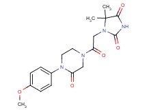 1-{2-[4-(4-methoxyphenyl)-3-oxo-1-piperazinyl]-2-oxoethyl}-5,5-dimethyl-2,4-imidazolidinedione