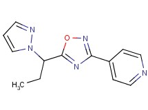 4-{5-[1-(1H-pyrazol-1-yl)propyl]-1,2,4-oxadiazol-3-yl}pyridine