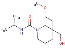 3-(hydroxymethyl)-N-isopropyl-3-(2-methoxyethyl)-1-piperidinecarboxamide