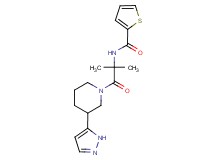 N-{1,1-dimethyl-2-oxo-2-[3-(1H-pyrazol-5-yl)piperidin-1-yl]ethyl}thiophene-2-carboxamide