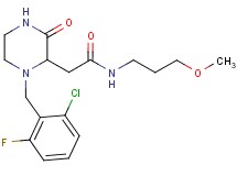 2-[1-(2-chloro-6-fluorobenzyl)-3-oxo-2-piperazinyl]-N-(3-methoxypropyl)acetamide