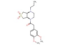 (4aS*,7aR*)-1-[(3,4-dimethoxyphenyl)acetyl]-4-propyloctahydrothieno[3,4-b]pyrazine 6,6-dioxide