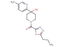4-(5-methylpyridin-2-yl)-1-[(5-propyl-1,3,4-oxadiazol-2-yl)carbonyl]piperidin-4-ol
