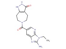 6-[(2-amino-3-ethyl-3H-imidazo[4,5-b]pyridin-6-yl)carbonyl]-1,4,5,6,7,8-hexahydropyrazolo[3,4-d]azepin-3(2H)-one