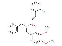 (2E)-3-(2-chlorophenyl)-N-(3,4-dimethoxybenzyl)-N-(2-pyridinylmethyl)acrylamide
