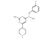 N-(3-chlorobenzyl)-N,2-dimethyl-6-piperidin-4-ylpyrimidin-4-amine