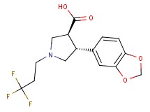 (3S*,4R*)-4-(1,3-benzodioxol-5-yl)-1-(3,3,3-trifluoropropyl)pyrrolidine-3-carboxylic acid