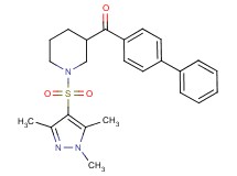 4-biphenylyl{1-[(1,3,5-trimethyl-1H-pyrazol-4-yl)sulfonyl]-3-piperidinyl}methanone