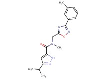 3-isopropyl-N-methyl-N-{[3-(3-methylphenyl)-1,2,4-oxadiazol-5-yl]methyl}-1H-pyrazole-5-carboxamide
