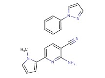 2-amino-6-(1-methyl-1H-pyrrol-2-yl)-4-[3-(1H-pyrazol-1-yl)phenyl]nicotinonitrile