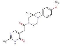 5-{2-[4-(4-methoxyphenyl)-3,3-dimethyl-1-piperazinyl]-2-oxoethyl}-2-methyl-4(3H)-pyrimidinone