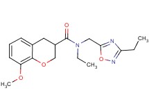 N-ethyl-N-[(3-ethyl-1,2,4-oxadiazol-5-yl)methyl]-8-methoxychromane-3-carboxamide