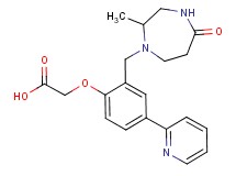 {2-[(2-methyl-5-oxo-1,4-diazepan-1-yl)methyl]-4-pyridin-2-ylphenoxy}acetic acid