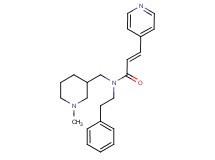 (2E)-N-[(1-methyl-3-piperidinyl)methyl]-N-(2-phenylethyl)-3-(4-pyridinyl)acrylamide