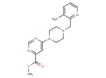 methyl 6-{4-[(3-methyl-2-pyridinyl)methyl]-1-piperazinyl}-4-pyrimidinecarboxylate