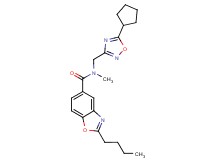 2-butyl-N-[(5-cyclopentyl-1,2,4-oxadiazol-3-yl)methyl]-N-methyl-1,3-benzoxazole-5-carboxamide