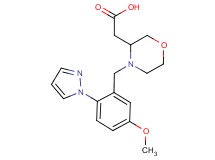 {4-[5-methoxy-2-(1H-pyrazol-1-yl)benzyl]-3-morpholinyl}acetic acid
