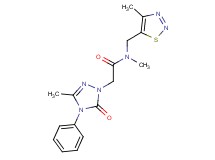 N-methyl-2-(3-methyl-5-oxo-4-phenyl-4,5-dihydro-1H-1,2,4-triazol-1-yl)-N-[(4-methyl-1,2,3-thiadiazol-5-yl)methyl]acetamide