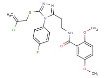 N-{2-[5-[(2-chloro-2-propen-1-yl)thio]-4-(4-fluorophenyl)-4H-1,2,4-triazol-3-yl]ethyl}-2,5-dimethoxybenzamide