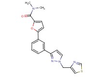 N,N-dimethyl-5-{3-[1-(1,3-thiazol-4-ylmethyl)-1H-pyrazol-3-yl]phenyl}-2-furamide