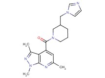 4-{[3-(1H-imidazol-1-ylmethyl)-1-piperidinyl]carbonyl}-1,3,6-trimethyl-1H-pyrazolo[3,4-b]pyridine
