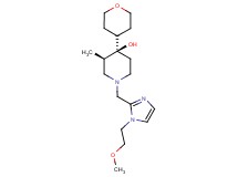 (3R*,4R*)-1-{[1-(2-methoxyethyl)-1H-imidazol-2-yl]methyl}-3-methyl-4-(tetrahydro-2H-pyran-4-yl)-4-piperidinol