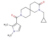 2-(cyclopropylmethyl)-9-[(1,2-dimethyl-1H-pyrrol-3-yl)carbonyl]-2,9-diazaspiro[5.5]undecan-3-one