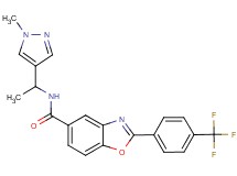 N-[1-(1-methyl-1H-pyrazol-4-yl)ethyl]-2-[4-(trifluoromethyl)phenyl]-1,3-benzoxazole-5-carboxamide