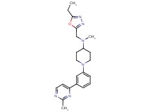 N-[(5-ethyl-1,3,4-oxadiazol-2-yl)methyl]-N-methyl-1-[3-(2-methyl-4-pyrimidinyl)phenyl]-4-piperidinamine