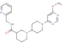 1'-(6-methoxypyrimidin-4-yl)-N-(pyridin-2-ylmethyl)-1,4'-bipiperidine-3-carboxamide