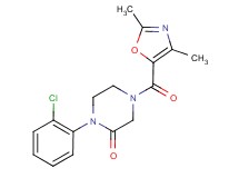1-(2-chlorophenyl)-4-[(2,4-dimethyl-1,3-oxazol-5-yl)carbonyl]-2-piperazinone