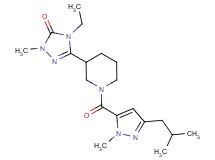 4-ethyl-5-{1-[(3-isobutyl-1-methyl-1H-pyrazol-5-yl)carbonyl]piperidin-3-yl}-2-methyl-2,4-dihydro-3H-1,2,4-triazol-3-one