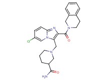 1-{[6-chloro-2-(3,4-dihydro-2(1H)-isoquinolinylcarbonyl)imidazo[1,2-a]pyridin-3-yl]methyl}-3-piperidinecarboxamide