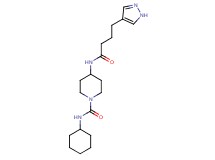 N-cyclohexyl-4-{[4-(1H-pyrazol-4-yl)butanoyl]amino}piperidine-1-carboxamide
