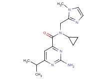 2-amino-N-cyclopropyl-6-isopropyl-N-[(1-methyl-1H-imidazol-2-yl)methyl]pyrimidine-4-carboxamide