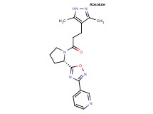 3-(5-{(2S)-1-[3-(3,5-dimethyl-1H-pyrazol-4-yl)propanoyl]pyrrolidin-2-yl}-1,2,4-oxadiazol-3-yl)pyridine