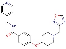 4-{[1-(1,2,4-oxadiazol-3-ylmethyl)piperidin-4-yl]oxy}-N-(pyridin-4-ylmethyl)benzamide