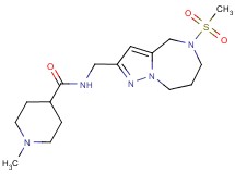 1-methyl-N-{[5-(methylsulfonyl)-5,6,7,8-tetrahydro-4H-pyrazolo[1,5-a][1,4]diazepin-2-yl]methyl}piperidine-4-carboxamide