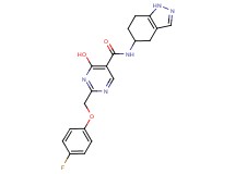2-[(4-fluorophenoxy)methyl]-4-hydroxy-N-(4,5,6,7-tetrahydro-1H-indazol-5-yl)pyrimidine-5-carboxamide