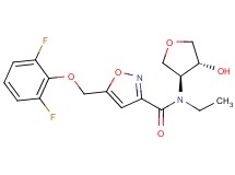 5-[(2,6-difluorophenoxy)methyl]-N-ethyl-N-[(3S*,4R*)-4-hydroxytetrahydrofuran-3-yl]isoxazole-3-carboxamide