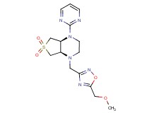 (4aS*,7aR*)-1-{[5-(methoxymethyl)-1,2,4-oxadiazol-3-yl]methyl}-4-pyrimidin-2-yloctahydrothieno[3,4-b]pyrazine 6,6-dioxide