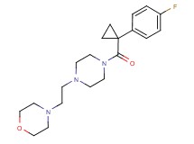 4-[2-(4-{[1-(4-fluorophenyl)cyclopropyl]carbonyl}-1-piperazinyl)ethyl]morpholine