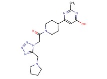 2-methyl-6-(1-{[5-(pyrrolidin-1-ylmethyl)-1H-tetrazol-1-yl]acetyl}piperidin-4-yl)pyrimidin-4-ol