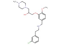 1-[5-({[2-(3-chlorophenyl)ethyl]amino}methyl)-2-methoxyphenoxy]-3-(4-methyl-1-piperazinyl)-2-propanol