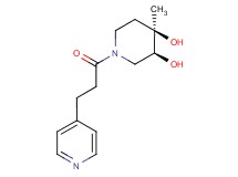 (3S*,4R*)-4-methyl-1-(3-pyridin-4-ylpropanoyl)piperidine-3,4-diol